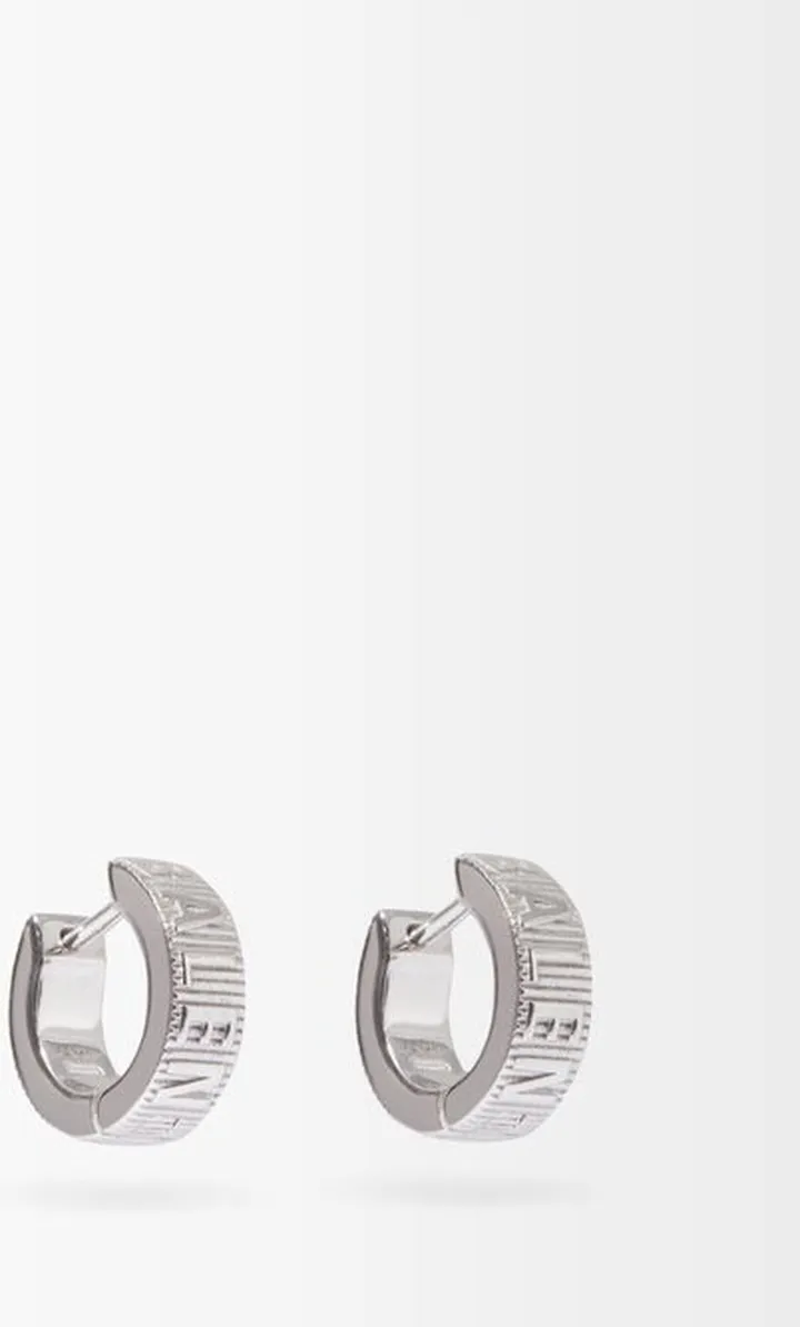Force Logo-engraved Sterling-silver Hoop Earrings