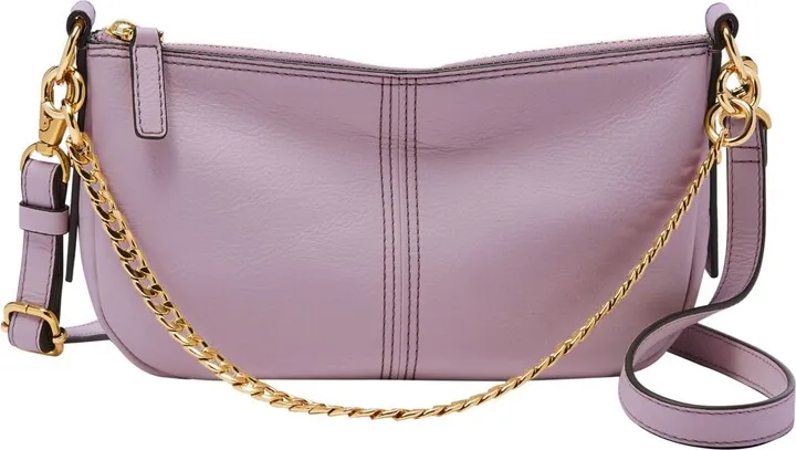 Fossil Jolie Convertible Leather Baguette Bag