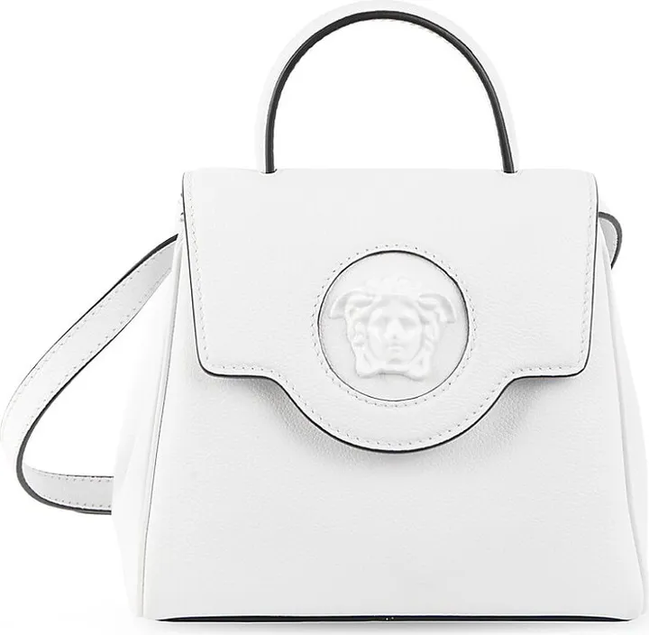 Mini La Medusa Leather Top Handle Bag