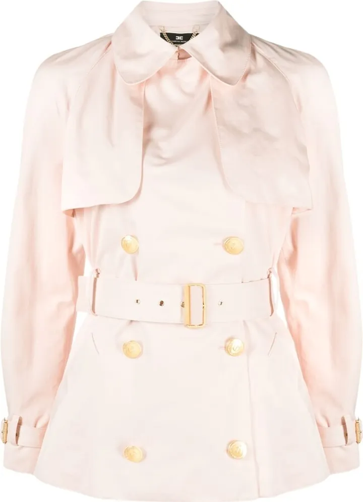 Belted Short Trench Coat