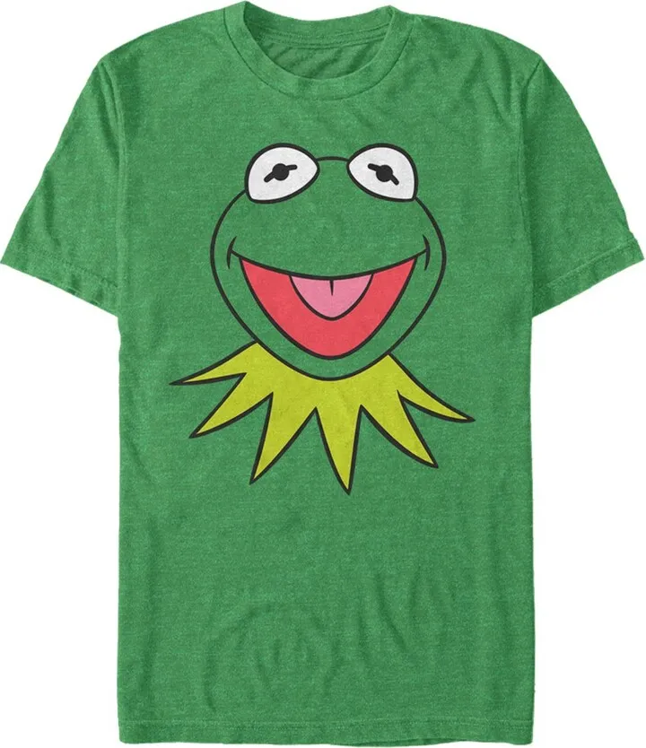 Men's The Muppets Kermit Costume Tee T-Shirt - Kelly Heather - Large