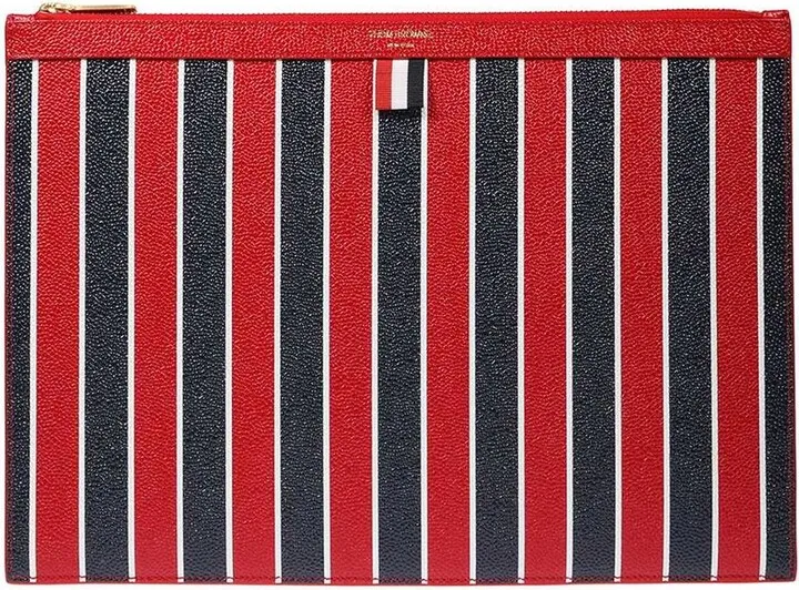 Thom Browne Striped Zipped Document Holder