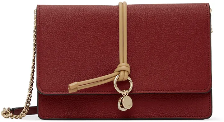Chloé Burgundy Alphabet Shoulder Bag