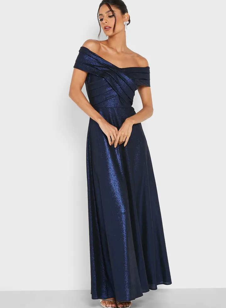 Shimmer Off Shoulder Dress