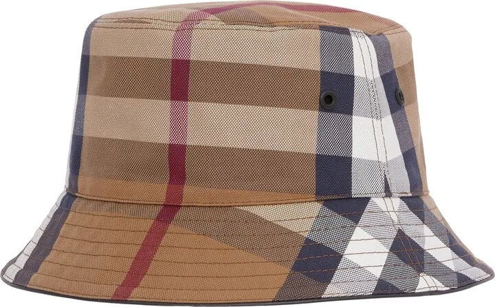 Giant Check Cotton Canvas Bucket Hat