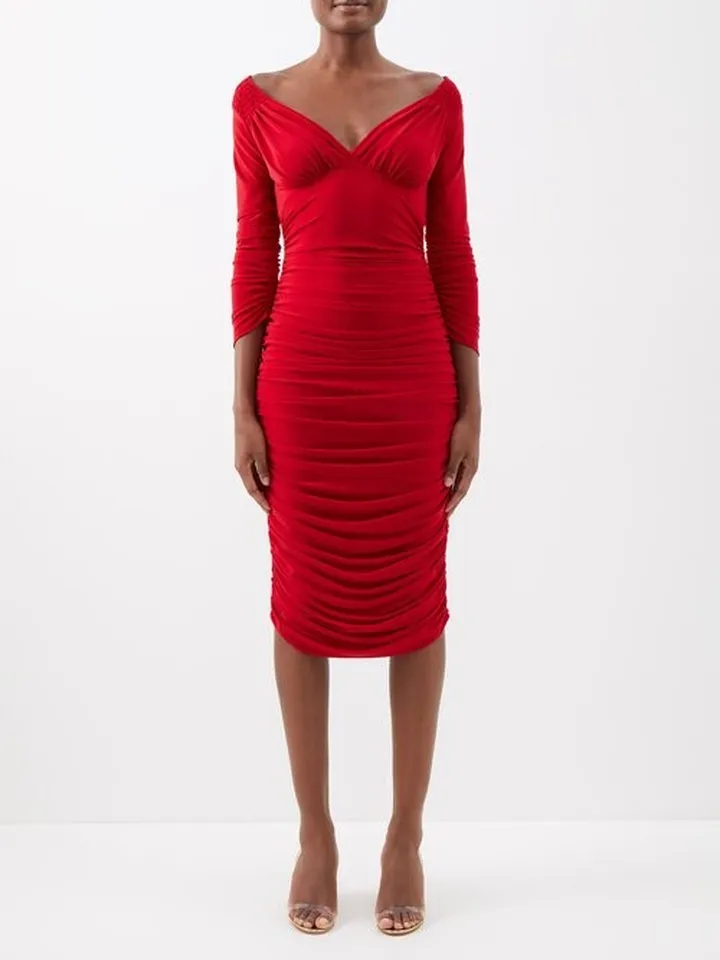 Tara Ruched Stretch-jersey Dress
