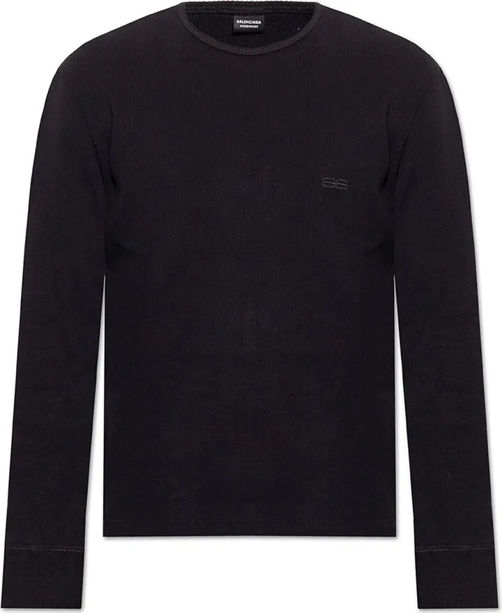 Balenciaga Bb Icon Stretch Elbow Long-Sleeved T-Shirt