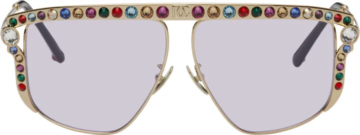 Dolce & Gabbana Gold Square Sunglasses
