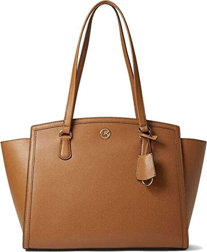 MICHAEL Michael Kors Chantal Large Top Zip Tote (Luggage) Tote Handbags