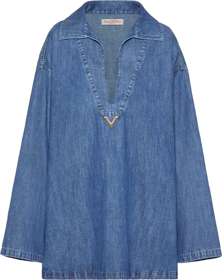 Chambray Denim Mini Dress
