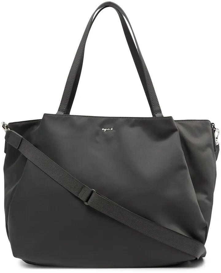 Calf Leather-Blend Tote Bag
