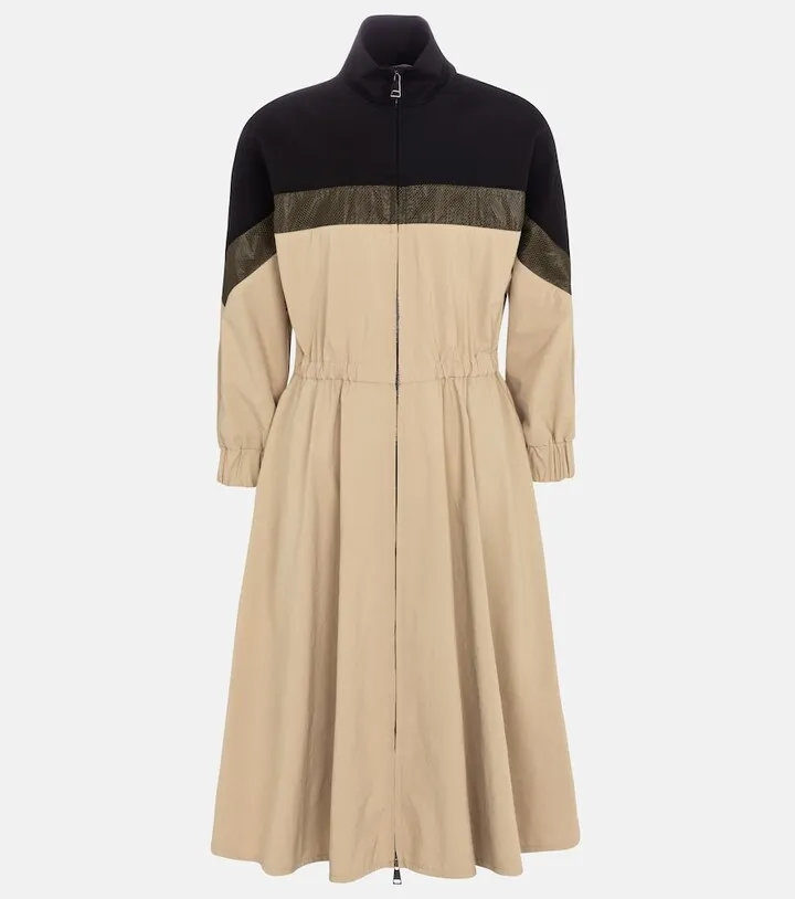 Zipped midi dress