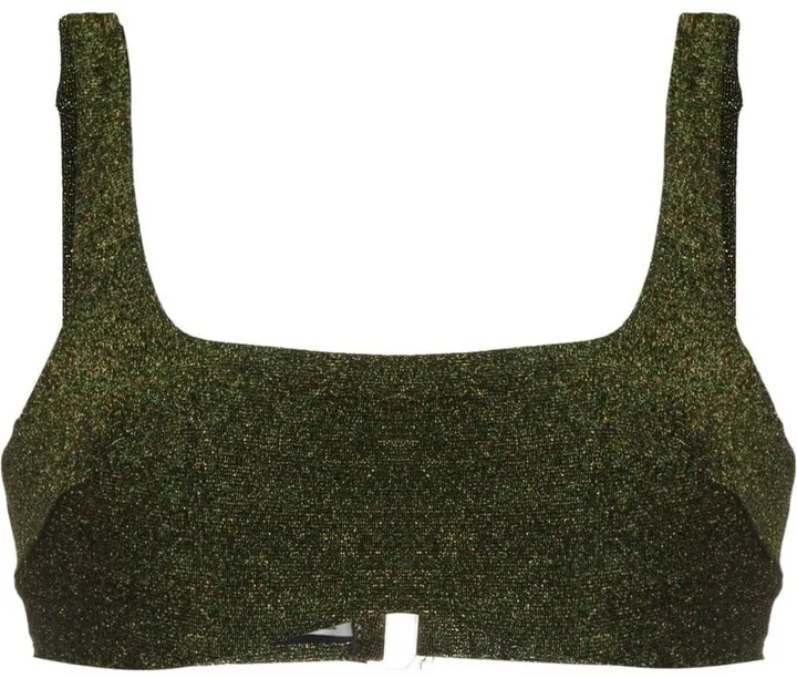The Crop Moss bikini top
