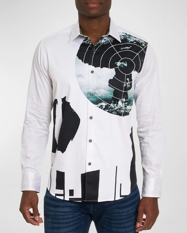 x Star Trek Men's Armageddon Cotton-Stretch Sport Shirt