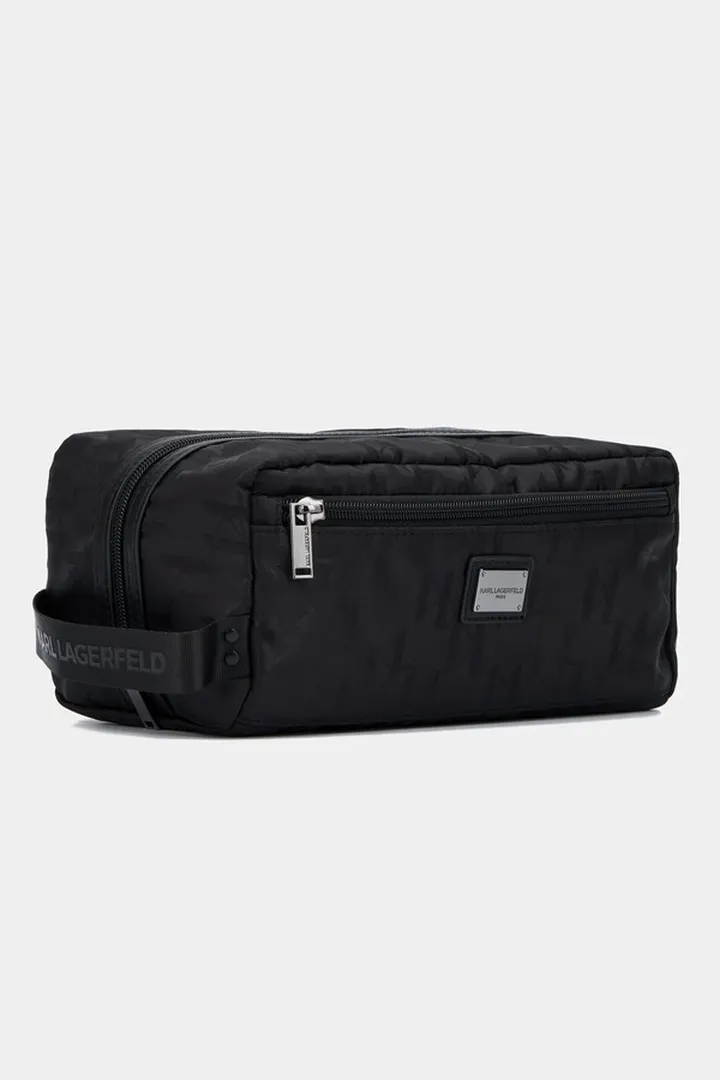 Tonal Logo 3 Zip Toiletry Case