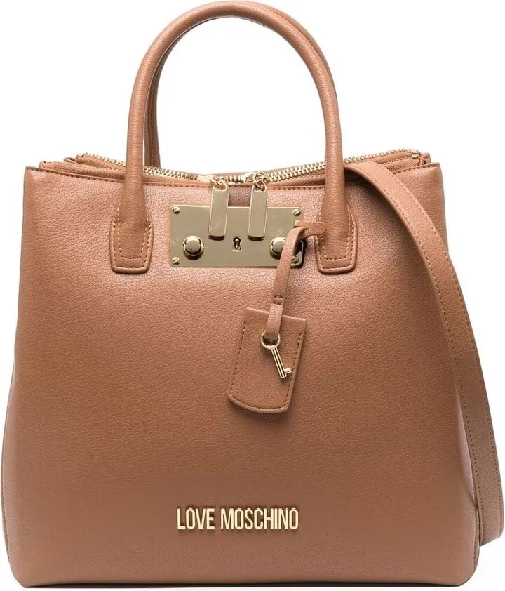 Padlock-Detail Logo Tote Bag