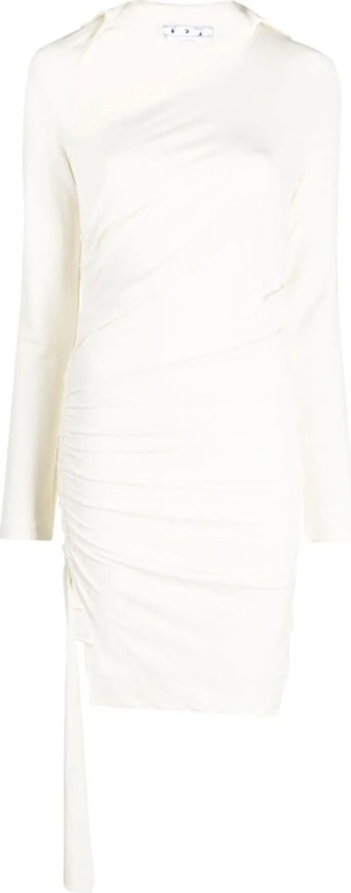 Asymmetric Ruched Minidress