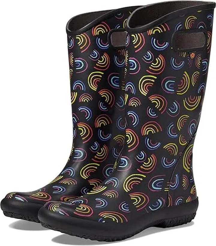 Bogs Rainboot - Wild Rainbow (Black Multi) Women's Shoes