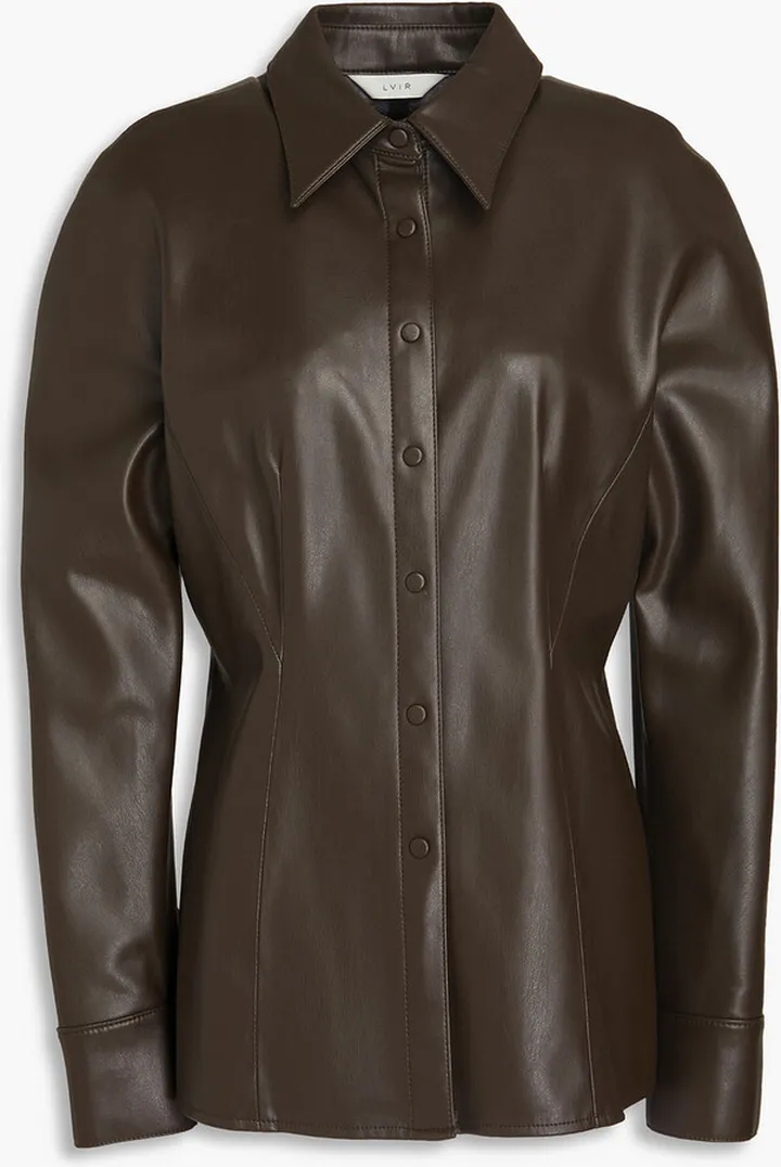 Faux leather shirt