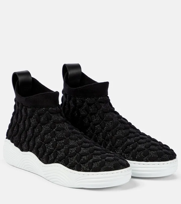 Stretch-knit sneakers