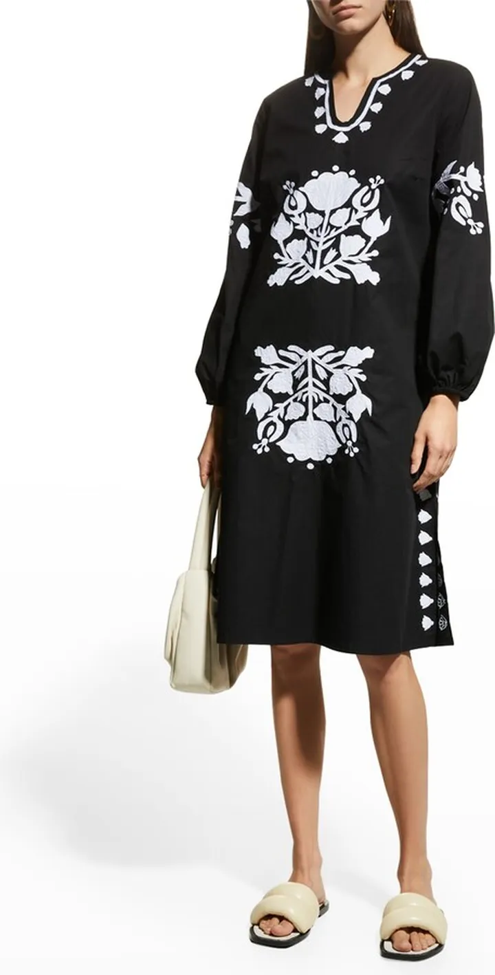 Kris Floral Applique Shift Dress