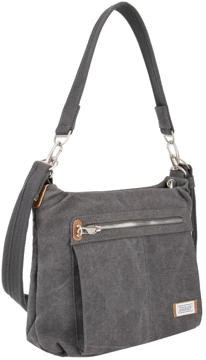Travelon RFID Anti-Theft Heritage Hobo Bag - Gray