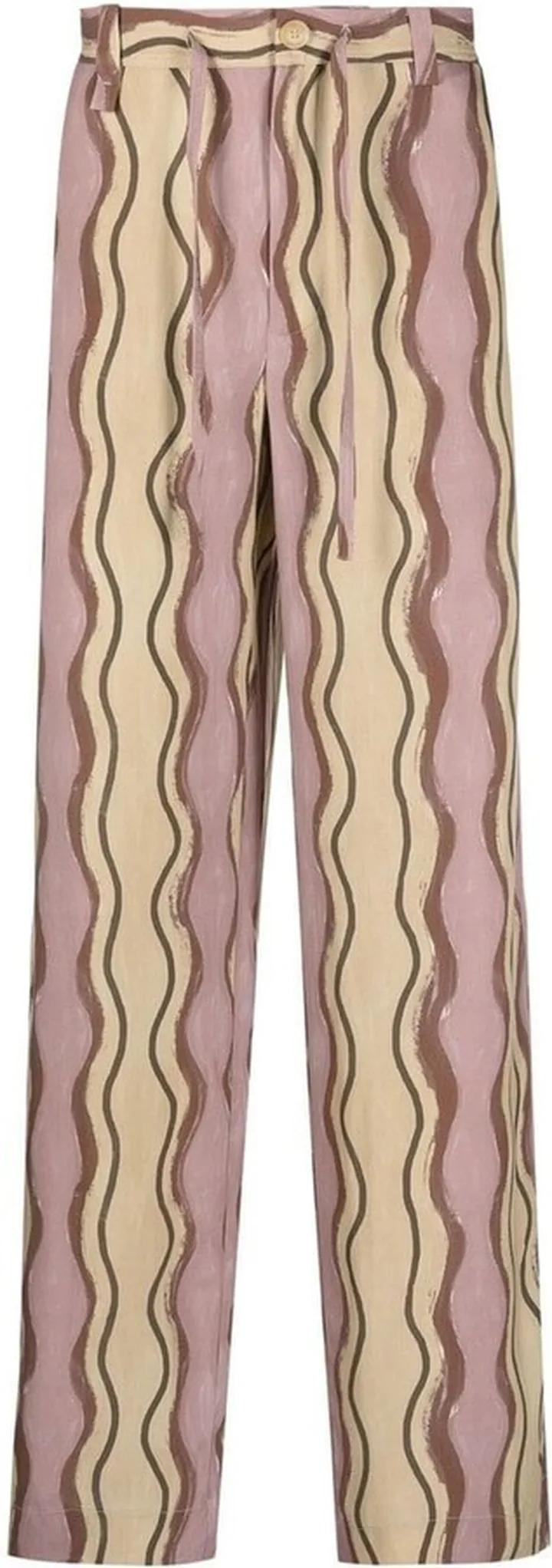 Striped Wide-Leg Trousers