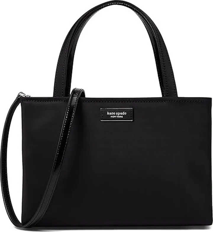 Kate Spade New York Sam Icon Nylon Small Tote (Black) Handbags