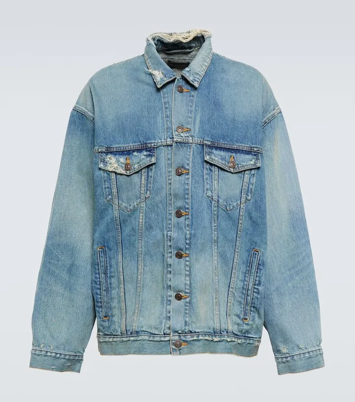 Patched denim jacket