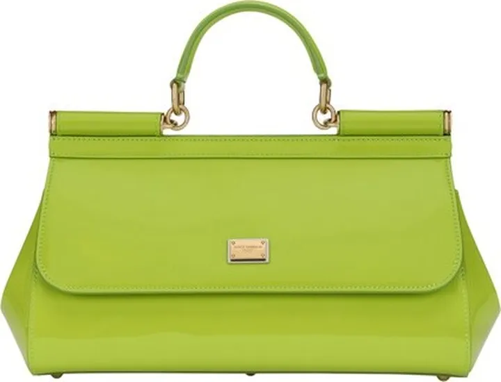 Medium patent leather Sicily bag