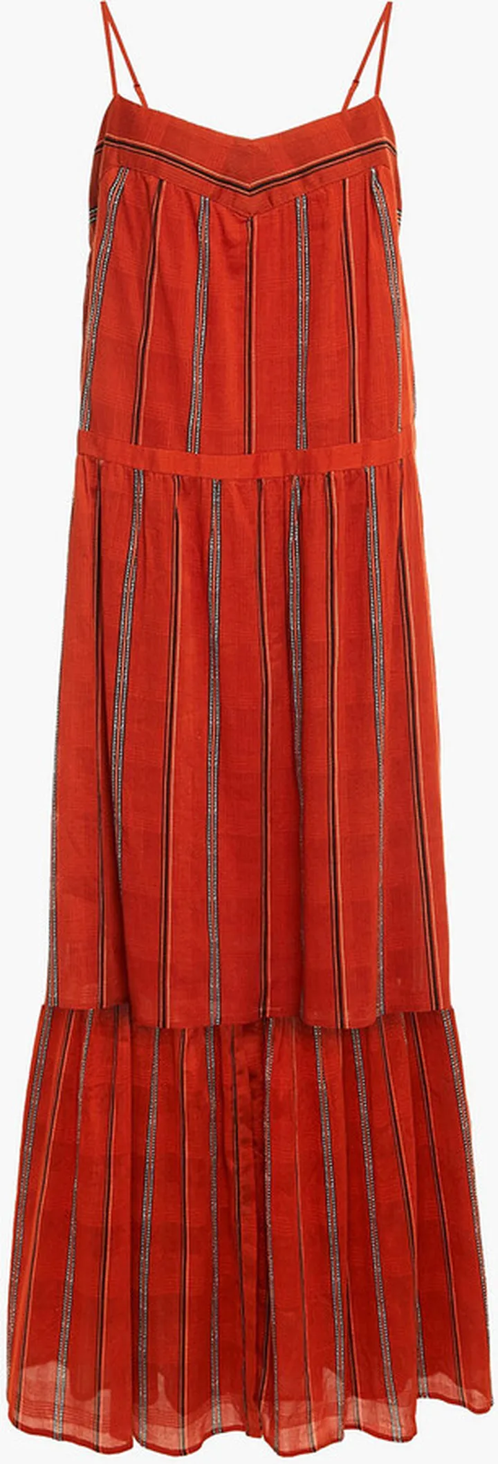 Kyo tiered striped cotton-gauze maxi dress