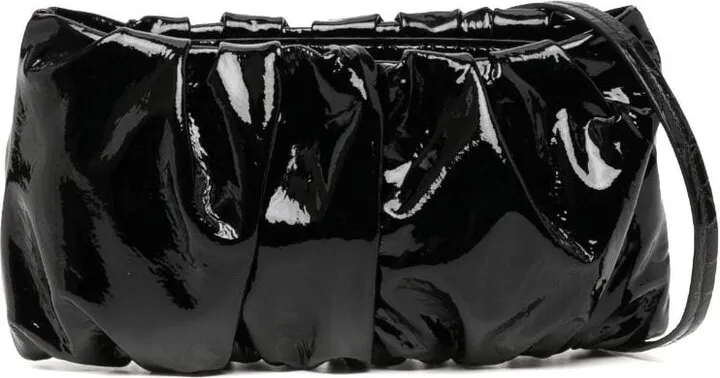 Bean patent-leather shoulder bag