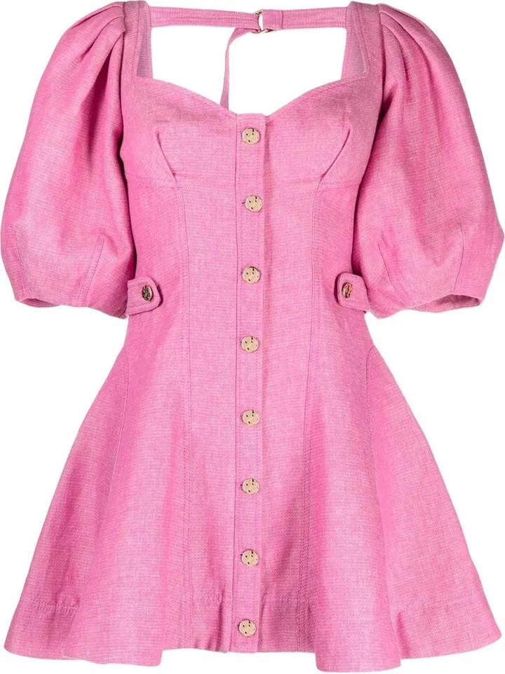 Brookman puff-sleeve minidress