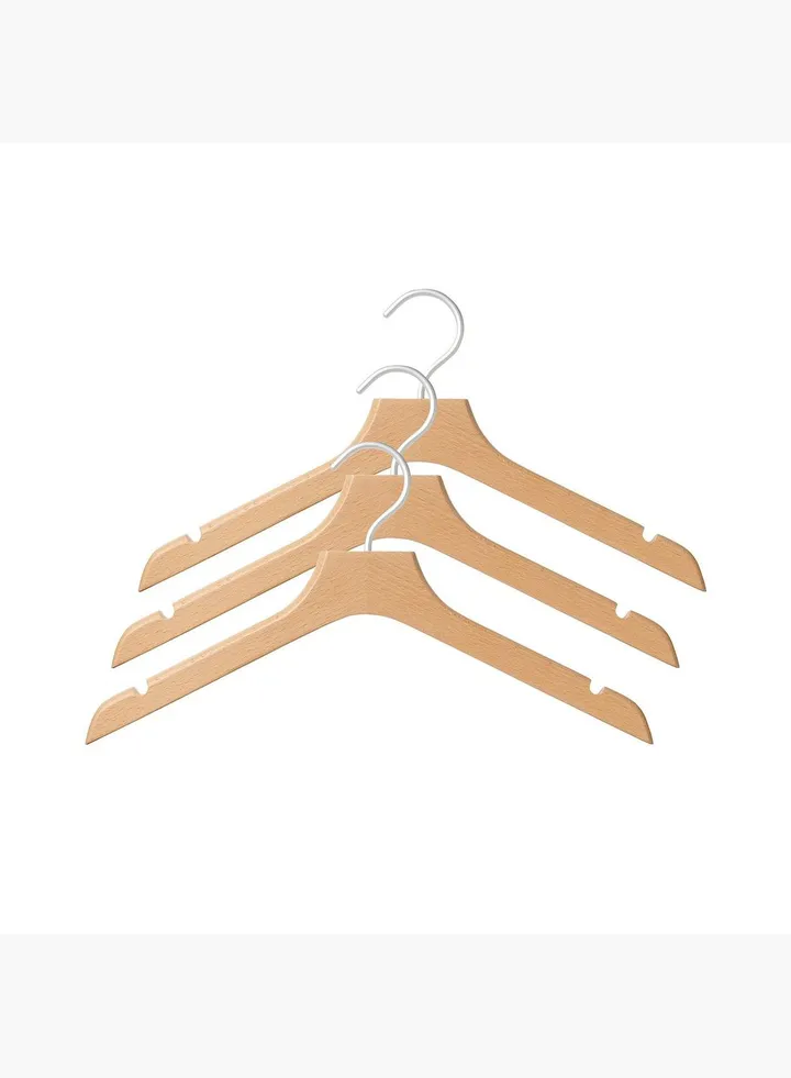 Wooden Thin Hanger W 42 cm, Set of 3