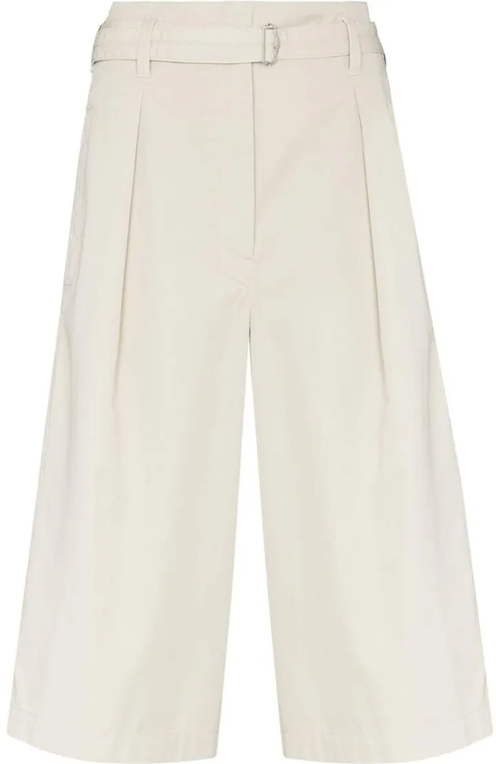 Wide-Leg Knee-Length Shorts