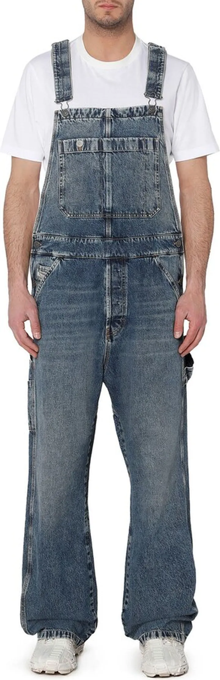 Denim Wide Leg Overalls