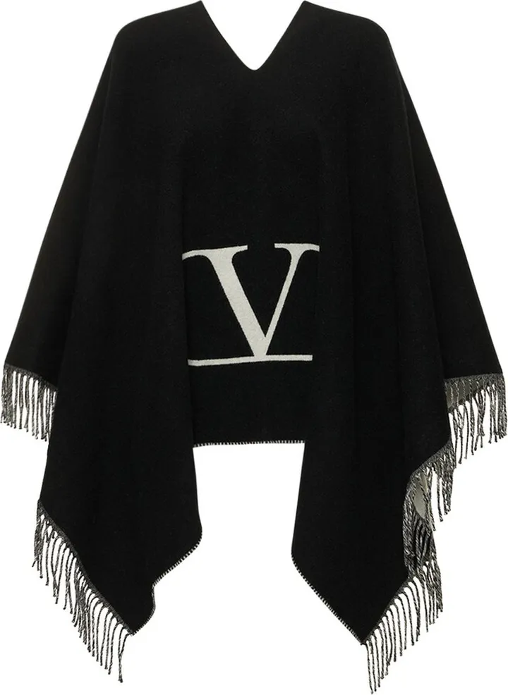 Vlogo signature wool poncho