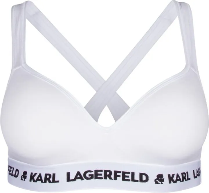 Karl Lagerfeld Logo Detailed Sleeveless Bra