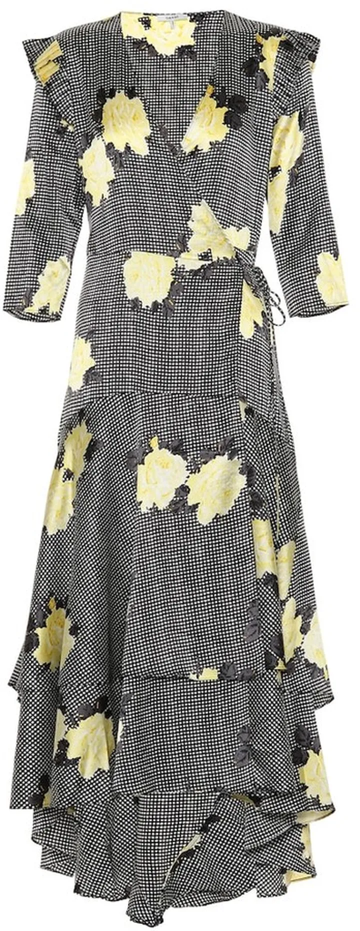 Calla floral silk-blend dress