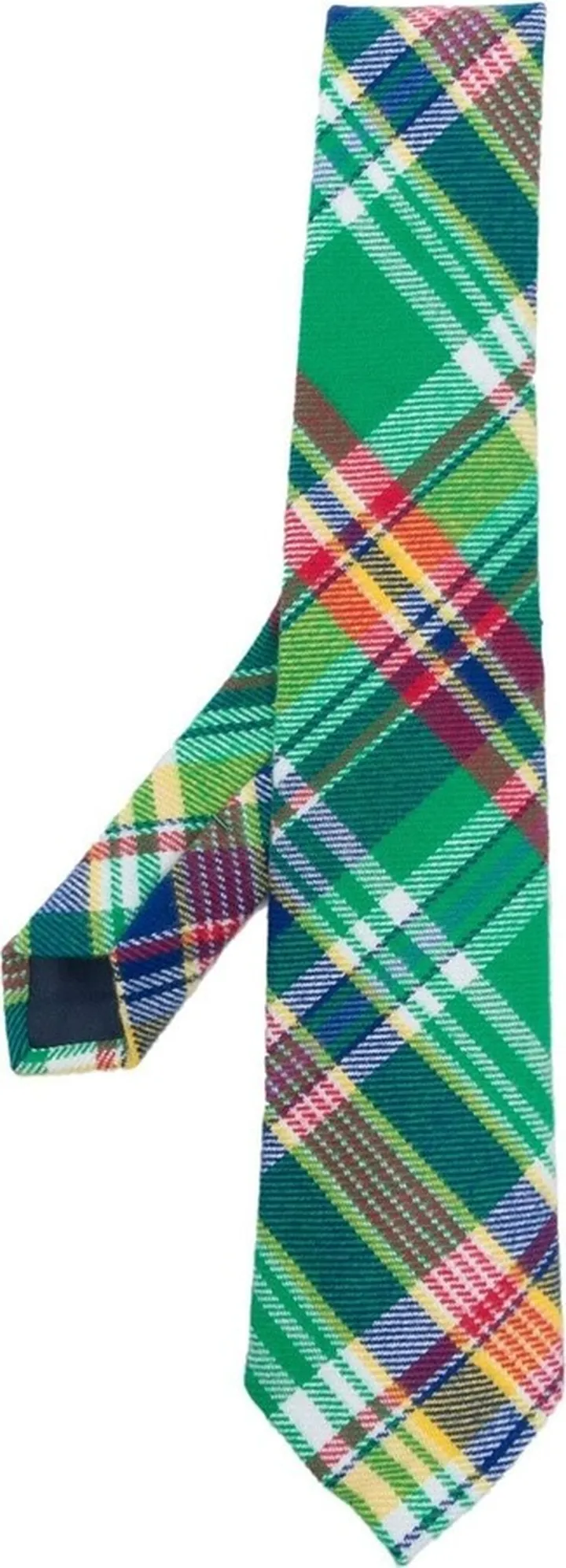 Plaid-Print Cotton Tie