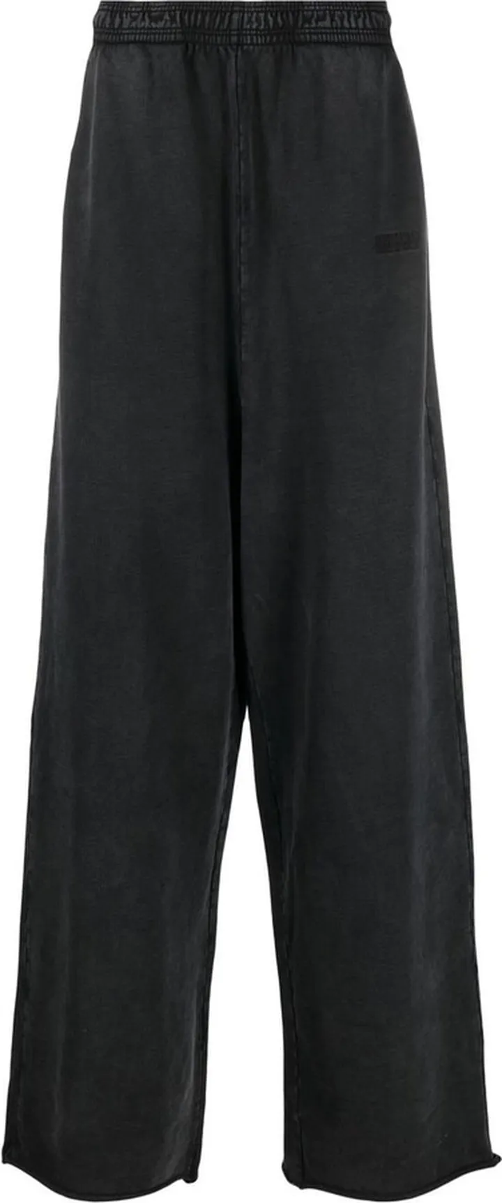Faded-Effect Wide-Leg Trousers