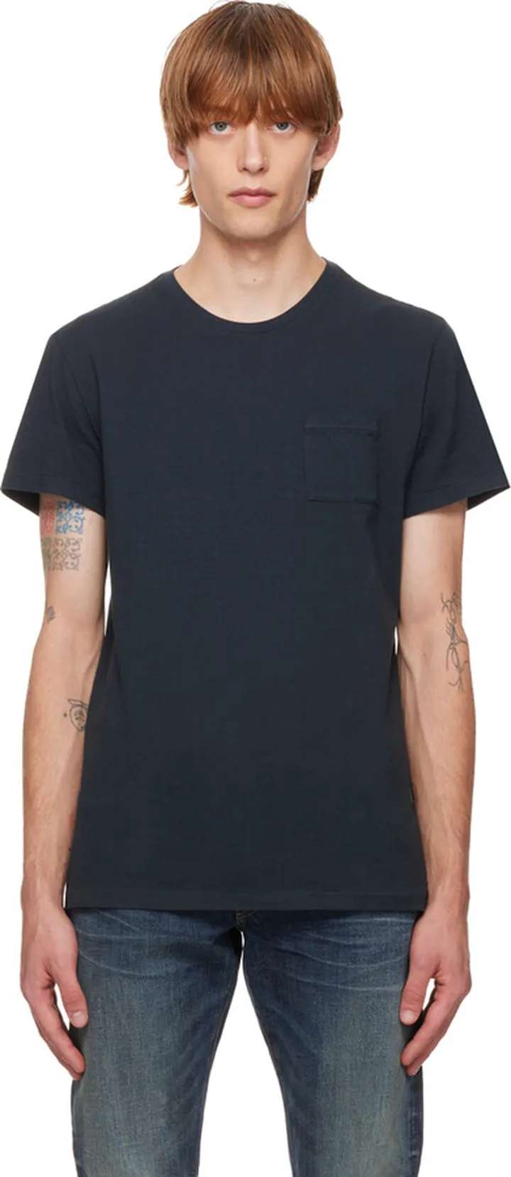 RRL Navy Garment-Dyed T-Shirt