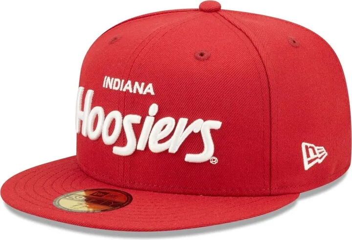 Men's New Era Crimson Indiana Hoosiers Griswold 59FIFTY Fitted Hat