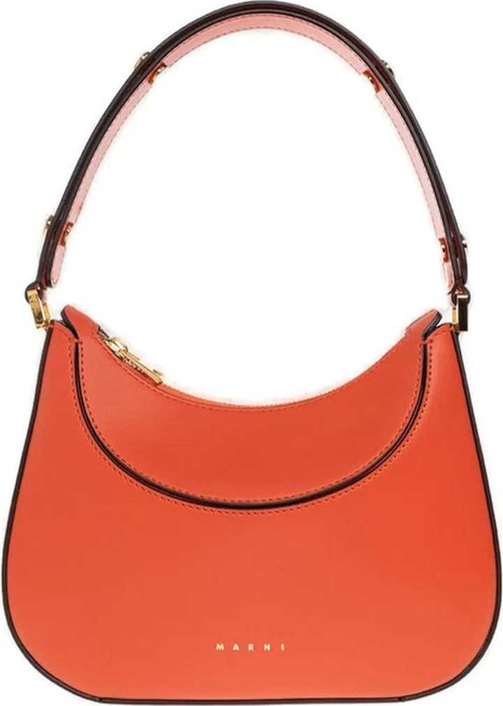 Marni Logo Printed Mini Hobo Bag