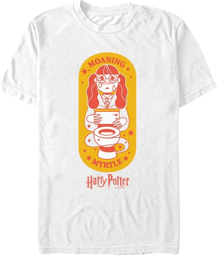 Men's Harry Potter Moaning Myrtle Cartoon T-Shirt - White - 2X Large