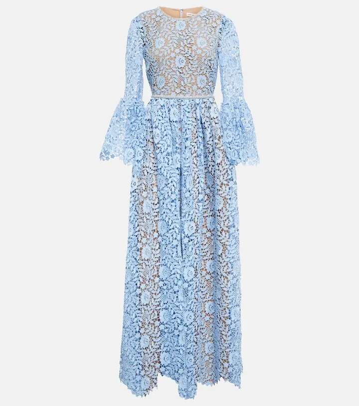 Rose lace maxi dress