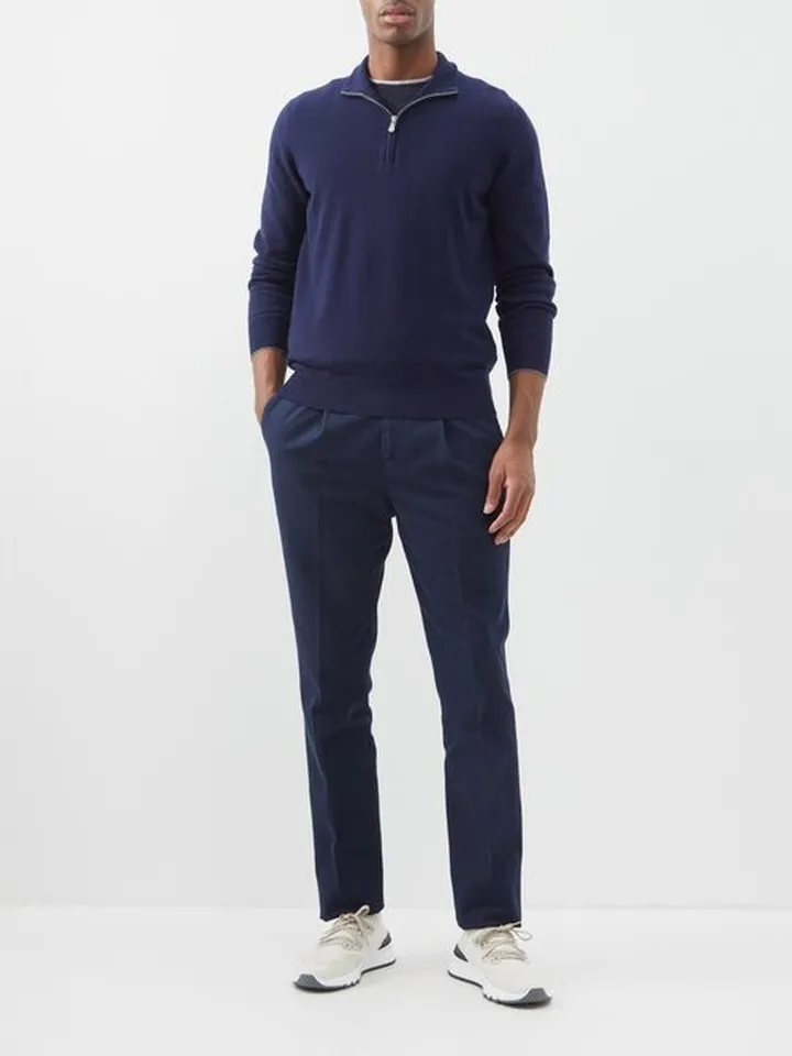 High-neckline Cashmere Sweater