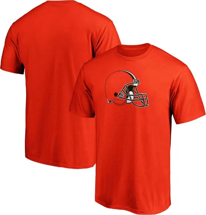 Men's Orange Cleveland Browns Primary Logo Team T-shirt