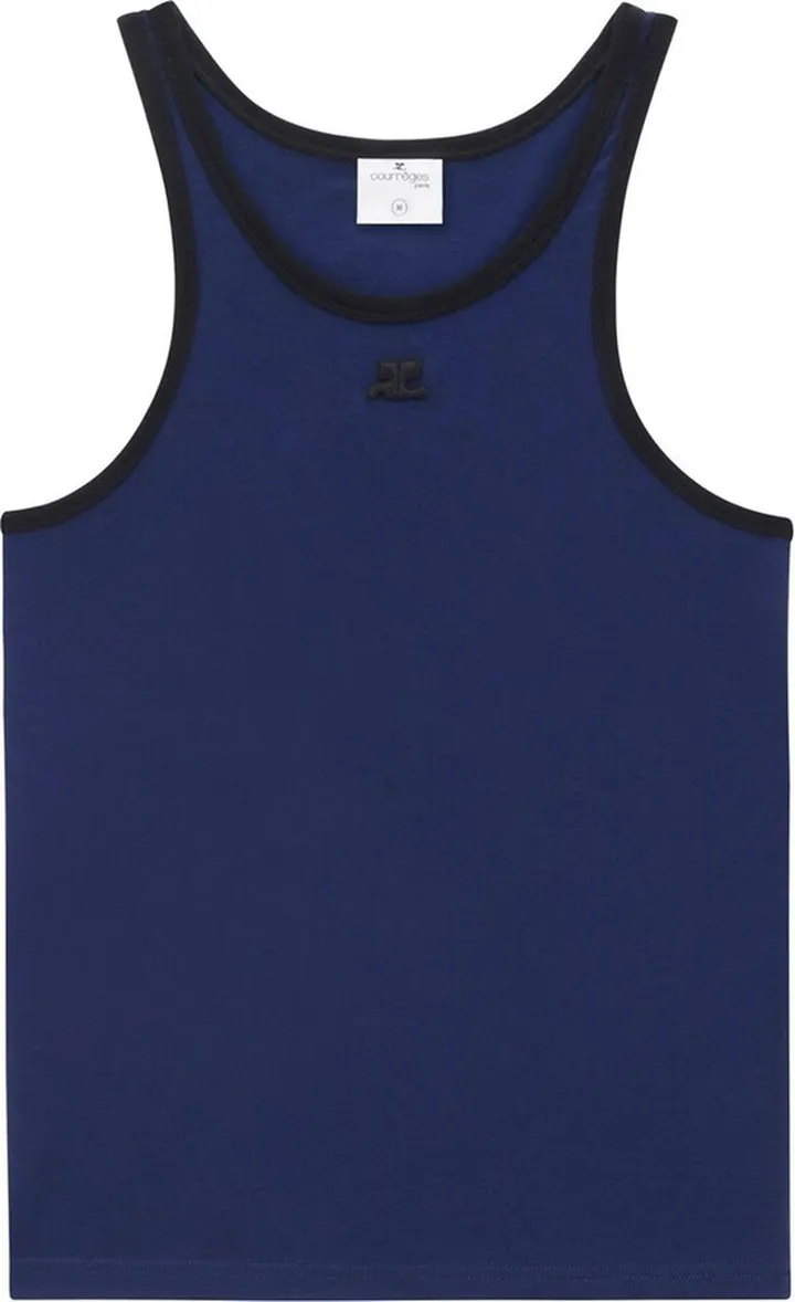 Logo-Patch Cotton Tank Top