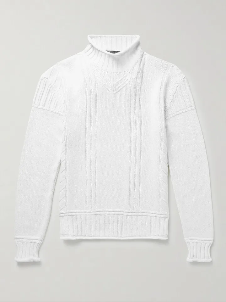 Haston Cashmere Mock-Neck Sweater